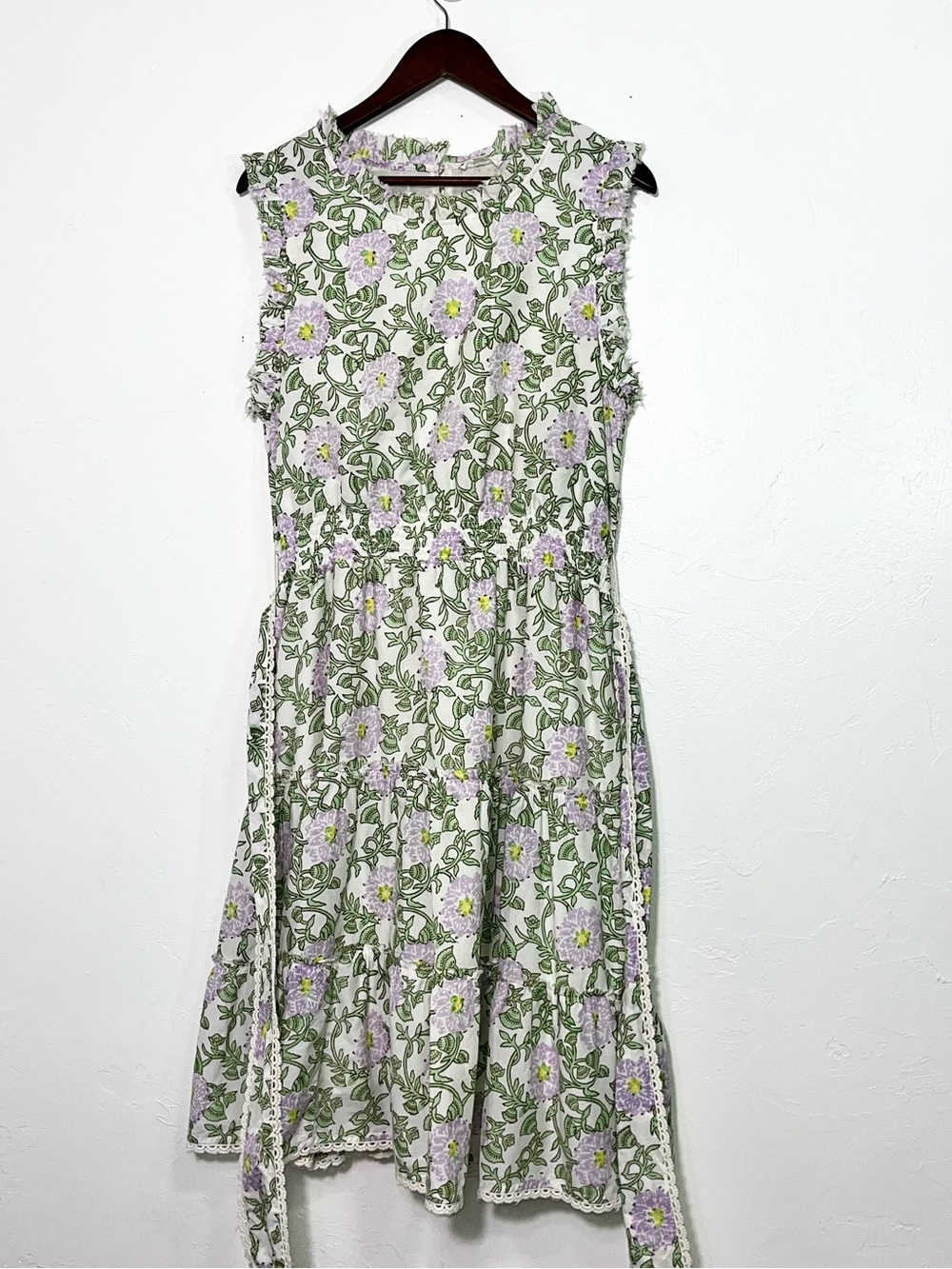 Roller Rabbit Daphne Naoki Floral Cotton Silk Dress XL - Picture 12 of 16